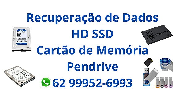 Recuperação de dados SSD HD Cartão de Memória Pendrive