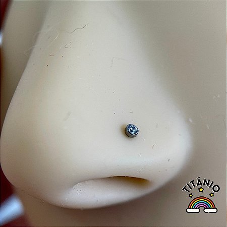 Piercing Tragus Ponto de Luz Titânio Natural