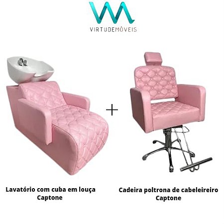 Kit Poltrona Cadeira + Lavatorio P/ Cabeleireiro E Barbearia, Mercado Livre