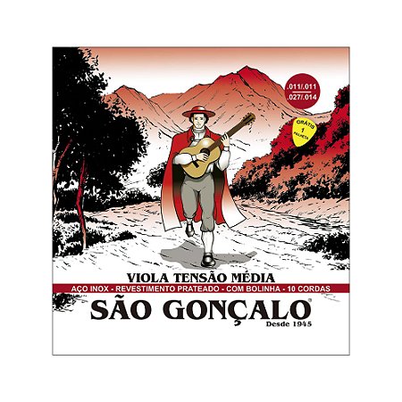 ENCORDOAMENTO PARA VIOLA CAIPIRA ( RÉ )  SAO GONCALO