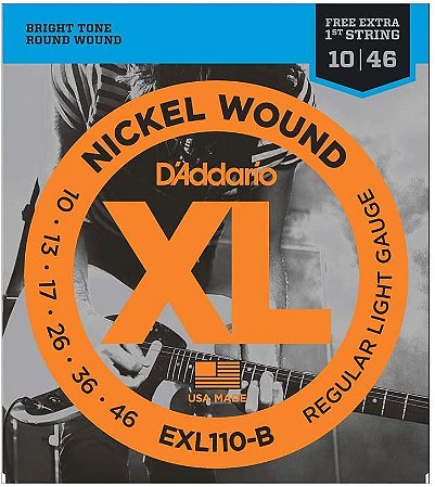 ENCORDOAMENTO PARA GUITARRA EXL110-B PL010 DADDARIO