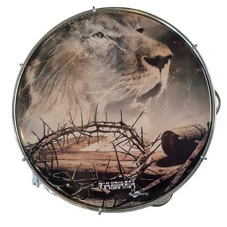 PANDEIRO ABS BRANCO 10" PELE LEITOSA - LEAO