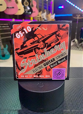 Encordoamento para Guitarra Elétrica Strinberg GS-10 Light 0.10–0.46