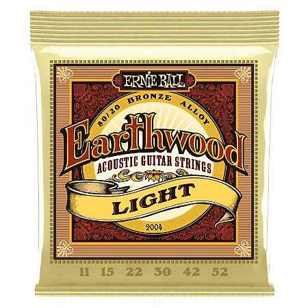 ENCORDOAMENTO PARA VIOLAO ACO 011-052 EARTHWOOD TENSAO LEVE 80/20 BRONZE P02004