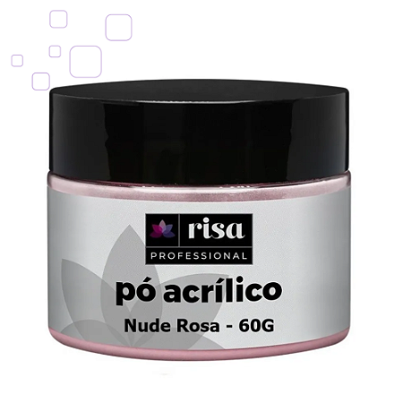 Pó Acrílico Risa Nude Rosa - 60g