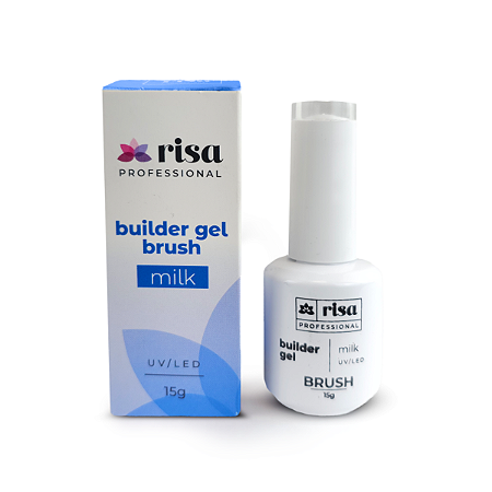 Builder Gel Brush Risa - 15g Cor:Milk White