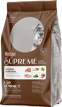 Ração Quatree Supreme Salmão e Frango Cães Sênior +7 Raças Pequenas