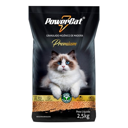 Granulado Higiênico De Madeira Powercat 2,5 KG