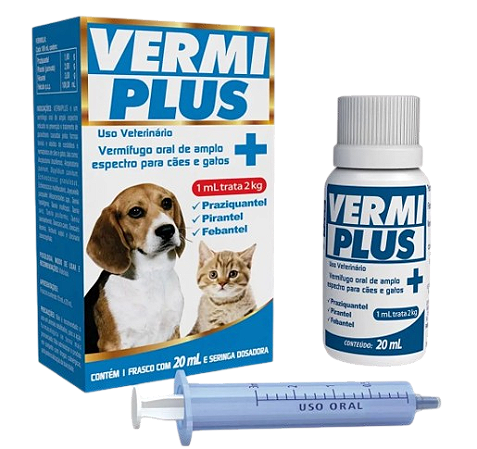 VERMIPLUS 20ML para Cães e Gatos