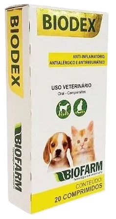 Biodex anti-inflamatório, antialérgico e antirreumático com 20 comprimidos