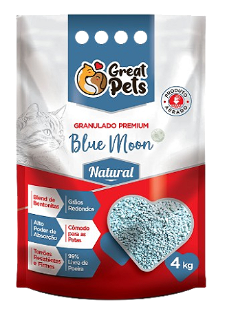 Areia Higiênica Great Pets Bentonita Premium Natural para Gatos 4kg