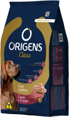 Ração Origens Class Cães Adultos Carne e Frango 20 kg