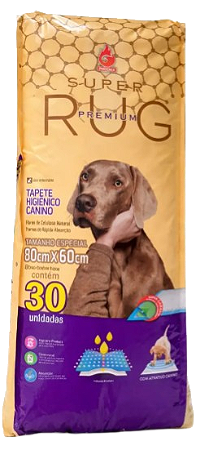 Tapete Higiênico Super Rug 80x60 com 30 unidades
