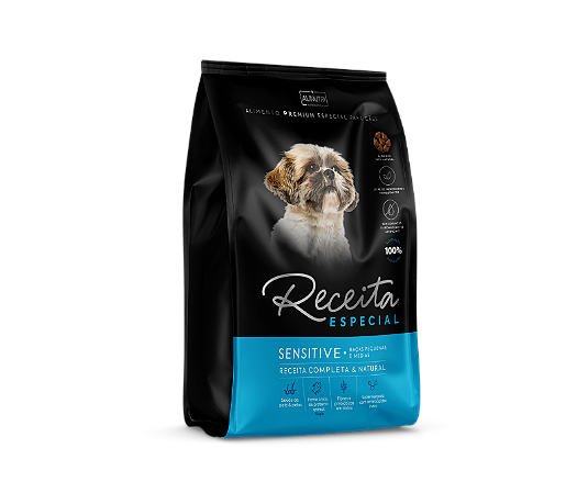 Receita Especial SENSITIVE Cães Adultos Raças Pequenas e Médias 12 kg