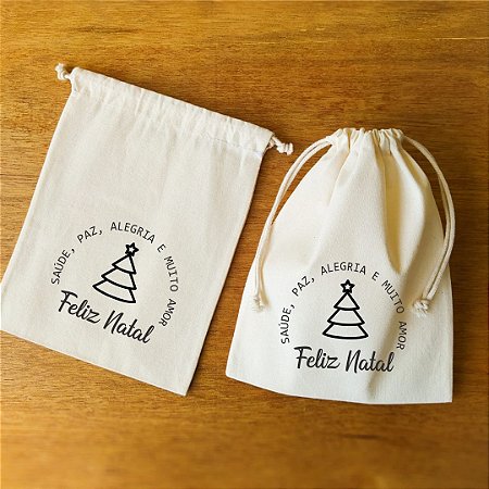 Saquinho de algodão| Feliz Natal!