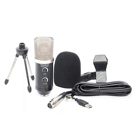 Set Microfone Standard Condensador com Shockmount BM700
