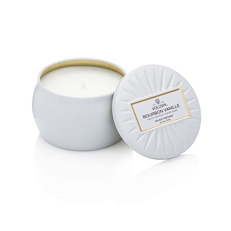 Mini Vela Lata Voluspa Bourbon Vanille 25H