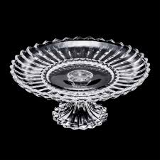 Prato para Bolo de Cristal com Pé Geneva 30cm x 13cm