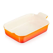 Travessa retangular laranja 32cm le creuset