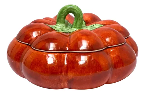 Compoteira Abobora Gr Ceramica Tomato Relevo