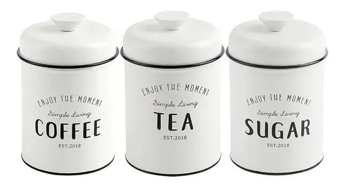 Porta Mantimento Metal BTC Kit 3 Unidades Tampa Sob Pressã