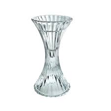 Cj 2 Castiçal de vidro sodo cálcico 13,5cm