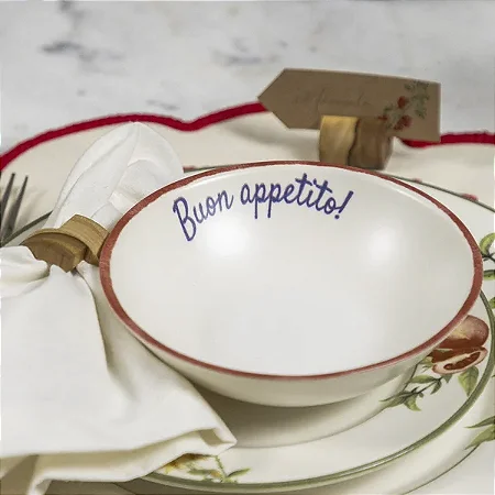 Kit 2 Bowl Aquarelle Boun Appetito Vermelho