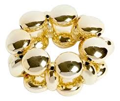 Conjunto 6 Argola De Guardanapos Auguri Dourado