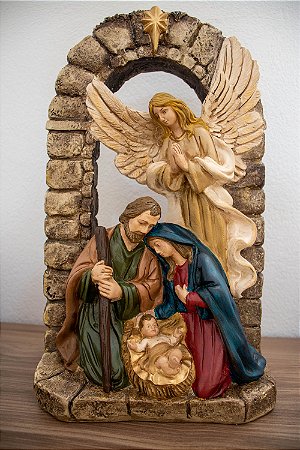 Presépio com anjo 30cm
