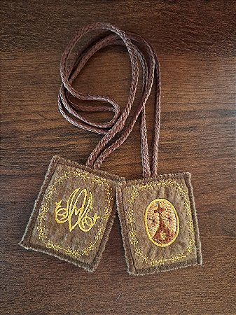 Escapulário do Carmo - Modelo 2 (Bordado)