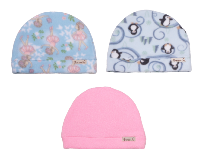 Kit 3 toucas para bebê