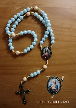 Terço Sagrados Corações de Jesus e Maria - Modelo 2