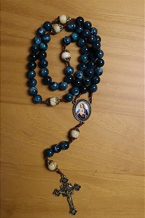 Terço Sagrados Corações de Jesus e Maria - Modelo 2