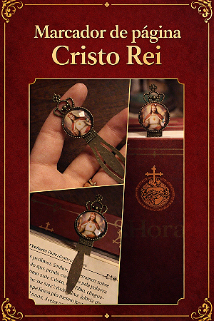 Marcador de página de metal - Cristo Rei