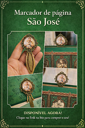 Marcador de página de metal - São José