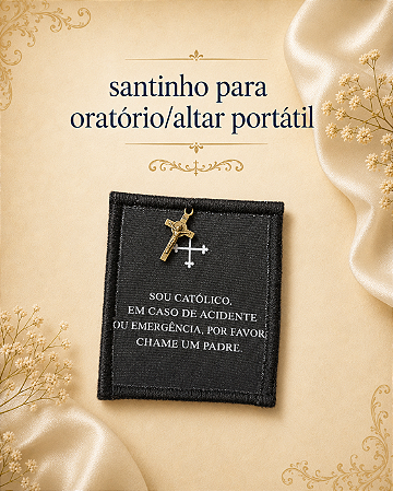 Santinho para oratório/altar portátil - Sou católico