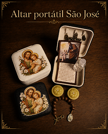 Altar Portátil - São José (preto ou branco)