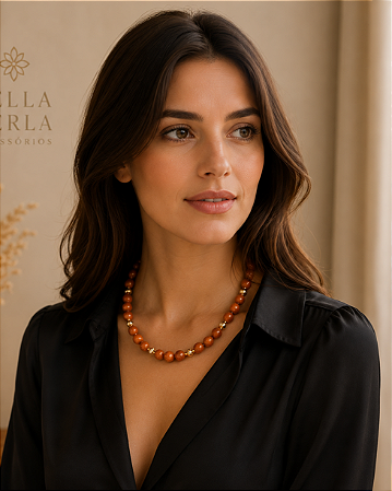 Colar Choker de Pedra-do-Sol