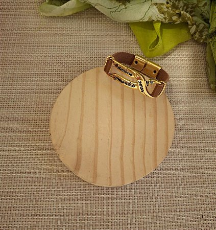 Pulseira de Couro com Bridão Boas Energias