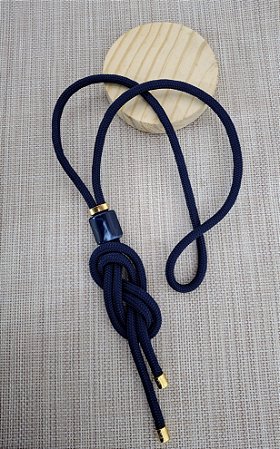 Colar Longo de Corda Náutica com Nó do  Infinito