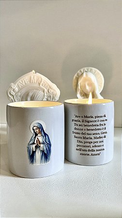 Vela Ave Maria porcelana