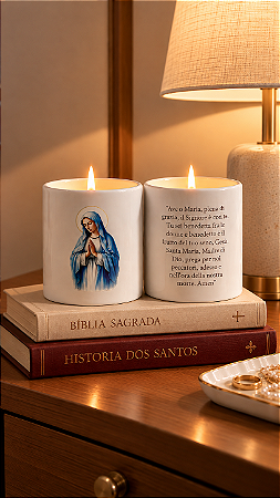 Vela Ave Maria porcelana