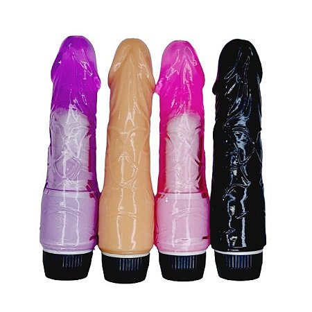 Prótese peniana realística com vibro 18x3,5cm