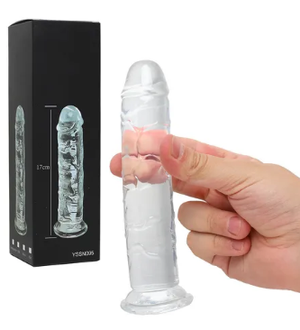 PRÓTESE EM SILICONE 17X3,5CM COM VENTOSA