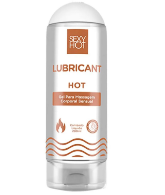 GEL LUBRIFICANTE LUBRICANT HOTMEGA DESLIZANTE EFEITO ESQUENTA 200ML