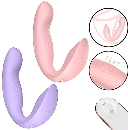 Vibrador de Ponto G e Clitóris com Tapping