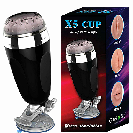 Masturbador Masculino Formato Vagina com Base sem Vibração