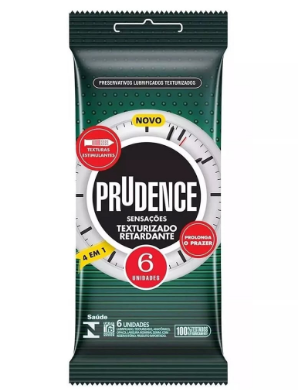 Prudence Preservativo 4X1 Texturizado Retardante 06 Unidades