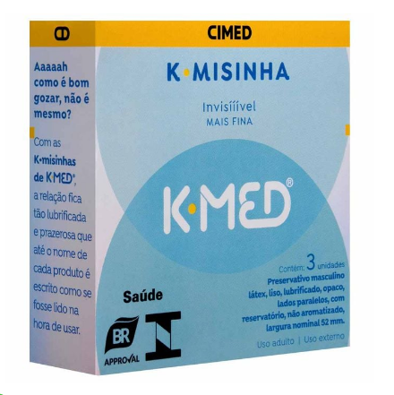 K-MED K-MISINHA INVISÍVEL 03 UNIDADES CIMED