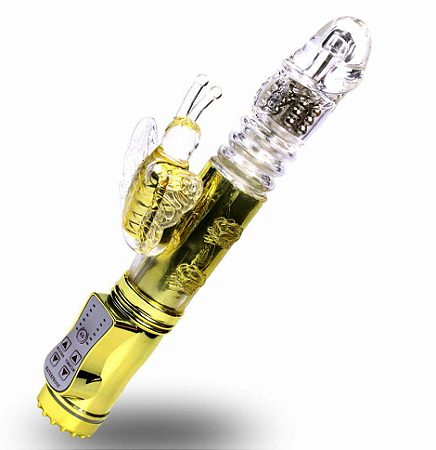 Vibrador Vai e Vem e Rotativo 12 Vibrações á Pilha